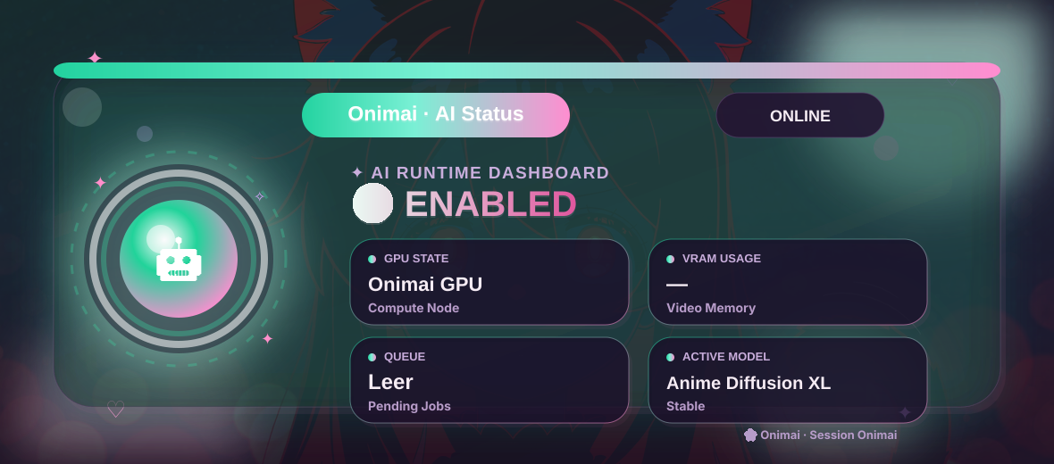 Live AI Status Card Render