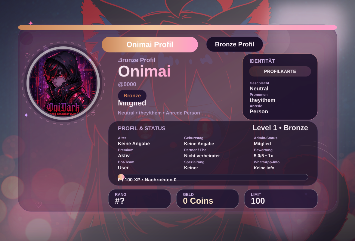 Live Profile Card Render